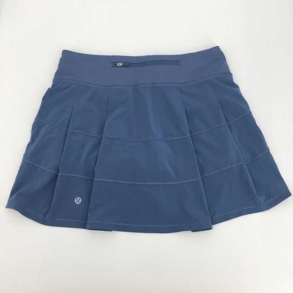 Lululemon Pace Rival Skirt Skort Sz 4 Tall Blue Pickleball Tennis Golf Run